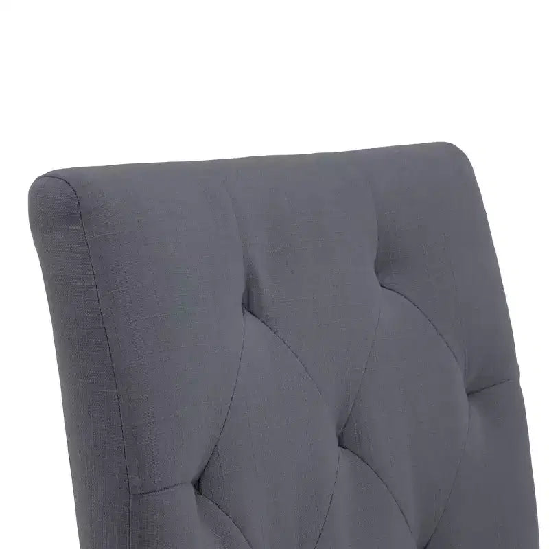Lot de 2 chaises de salle à manger capitonnées Westport grises - Finch : charme campagnard, sans accoudoirs, pieds en bois
