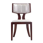 Lot de 2 chaises de salle à manger Pulitzer en similicuir argenté – Manhattan Comfort : pieds en hêtre, aucun assemblage requis