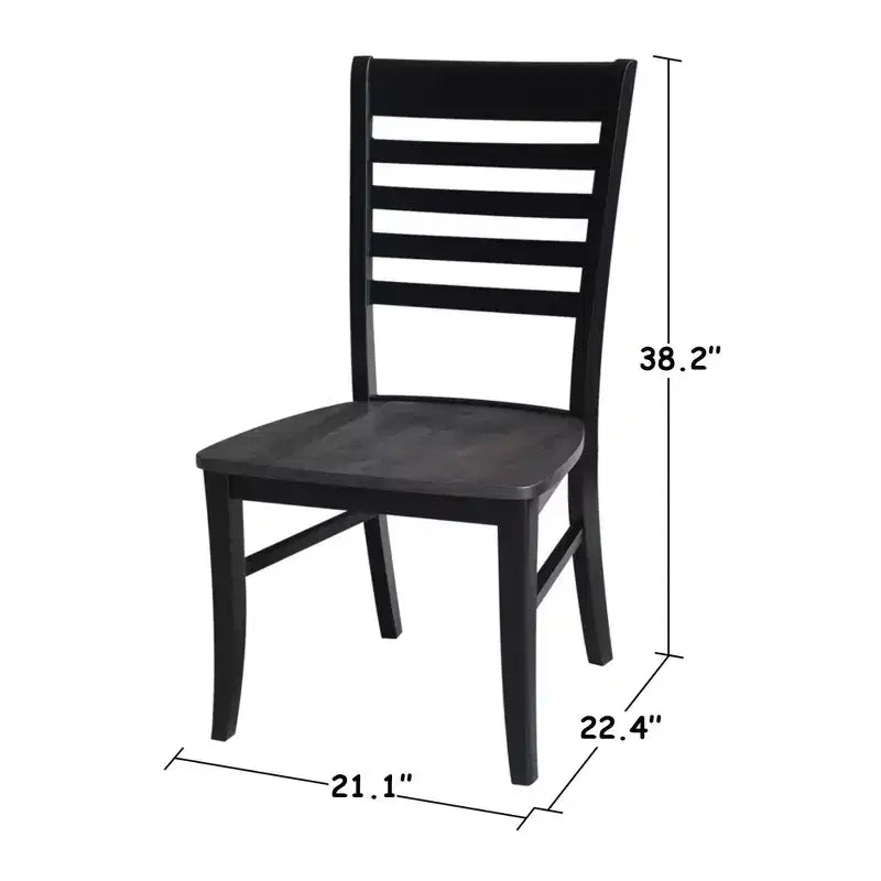 Lot de 2 chaises Cosmo Roma à dossier ajouré noir charbon/noir - International Concepts