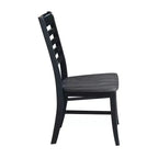 Lot de 2 chaises Cosmo Roma à dossier ajouré noir charbon/noir - International Concepts