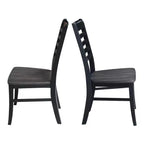 Lot de 2 chaises Cosmo Roma à dossier ajouré noir charbon/noir - International Concepts