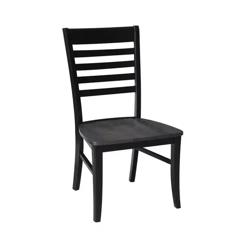 Lot de 2 chaises Cosmo Roma à dossier ajouré noir charbon/noir - International Concepts