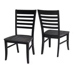Lot de 2 chaises Cosmo Roma à dossier ajouré noir charbon/noir - International Concepts