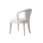 Lot de 2 chaises de salle à manger modernes rembourrées en tweed Palmer Manhattan Comfort Ivoire