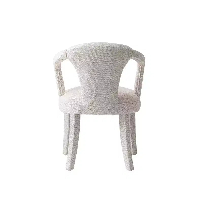 Lot de 2 chaises de salle à manger modernes rembourrées en tweed Palmer Manhattan Comfort Ivoire