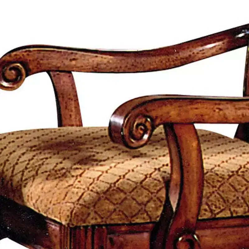 Chaises de salle à manger Acme Furniture Chateau De Ville, motif losanges, finition merisier