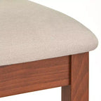 Lot de 2 chaises de salle à manger Lydon en bois de noyer/gris clair Lifestorey : style moderne du milieu du siècle, structure en bois d'hévéa, revêtement en lin