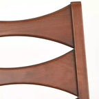 Lot de 2 chaises de salle à manger Lydon en bois de noyer/gris clair Lifestorey : style moderne du milieu du siècle, structure en bois d'hévéa, revêtement en lin