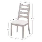 Lot de 2 chaises de salle à manger Lydon en bois de noyer/gris clair Lifestorey : style moderne du milieu du siècle, structure en bois d'hévéa, revêtement en lin