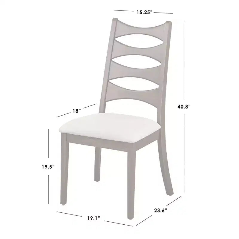 Lot de 2 chaises de salle à manger Lydon en bois de noyer/gris clair Lifestorey : style moderne du milieu du siècle, structure en bois d'hévéa, revêtement en lin