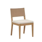 Chaise de salle à manger Nathan James Linus en similicuir marron