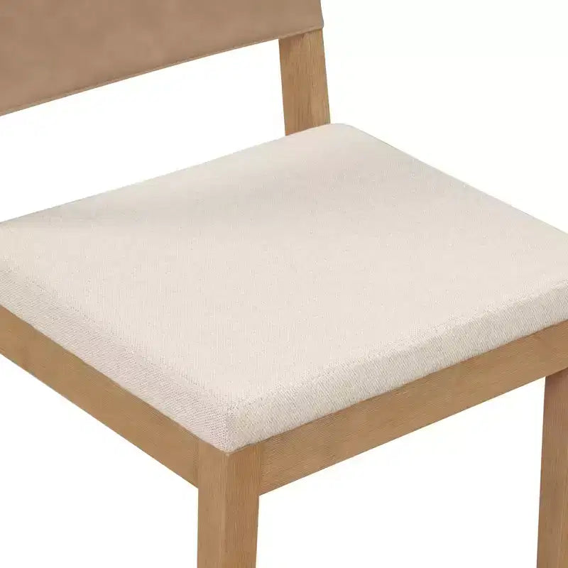 Chaise de salle à manger Nathan James Linus en similicuir marron