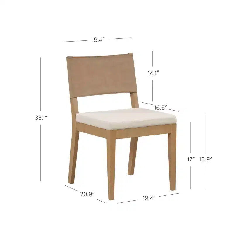 Chaise de salle à manger Nathan James Linus en similicuir marron