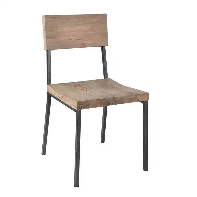 Lot de 2 chaises de salle à manger Tacoma Gris Grange/Noir : Ink+Ivy, structure métal et bois, capacité 136 kg, nettoyage des taches