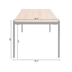 Ensemble de salle à manger rectangulaire 7 pièces Jari Mid Century Modern Lifestorey Chêne/Noir