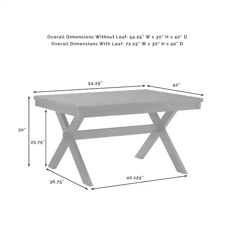 Table à manger extensible Hayden Ardoise - Crosley