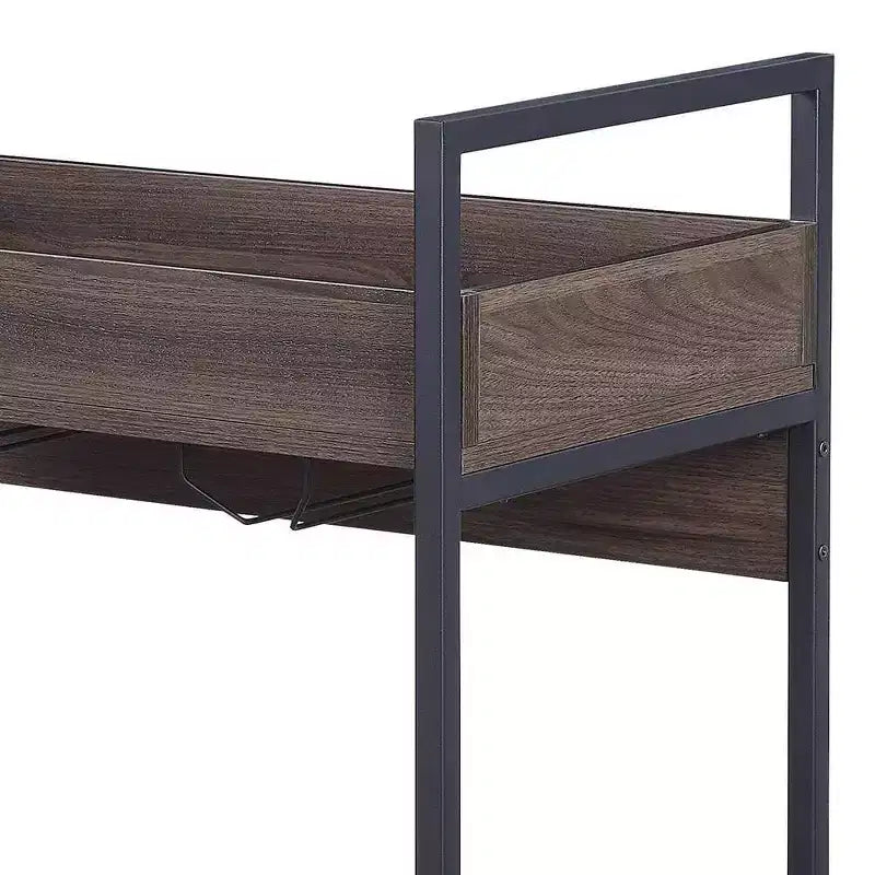 Acme Furniture Chariot de service Jerrick pour bar, fini noyer/noir