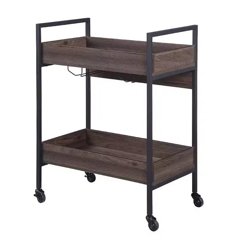 Acme Furniture Chariot de service Jerrick pour bar, fini noyer/noir