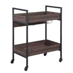 Acme Furniture Chariot de service Jerrick pour bar, fini noyer/noir