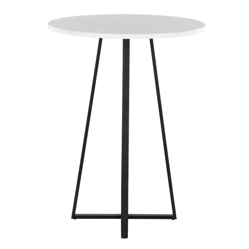 Table de comptoir LumiSource Cosmo en MDF métal noir/blanc