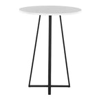 Table de comptoir LumiSource Cosmo en MDF métal noir/blanc