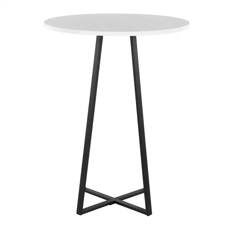 Table de comptoir LumiSource Cosmo en MDF métal noir/blanc