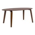 HOMES: Inside + Out 71" Sandy Cove Mid-Century Modern Oval Dining Table Walnut