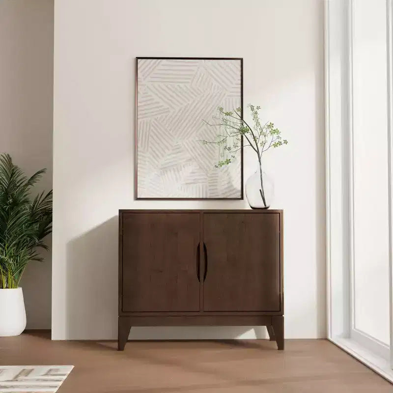 Buffet/armoire de rangement WyndenHall Pearson à 2 portes, couleur Noyer Brun