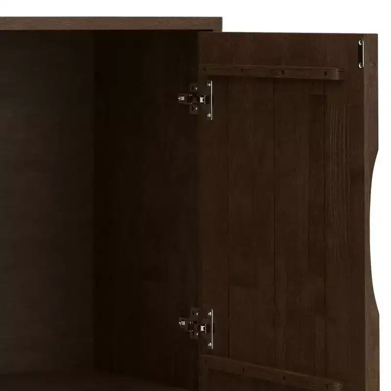 Buffet/armoire de rangement WyndenHall Pearson à 2 portes, couleur Noyer Brun