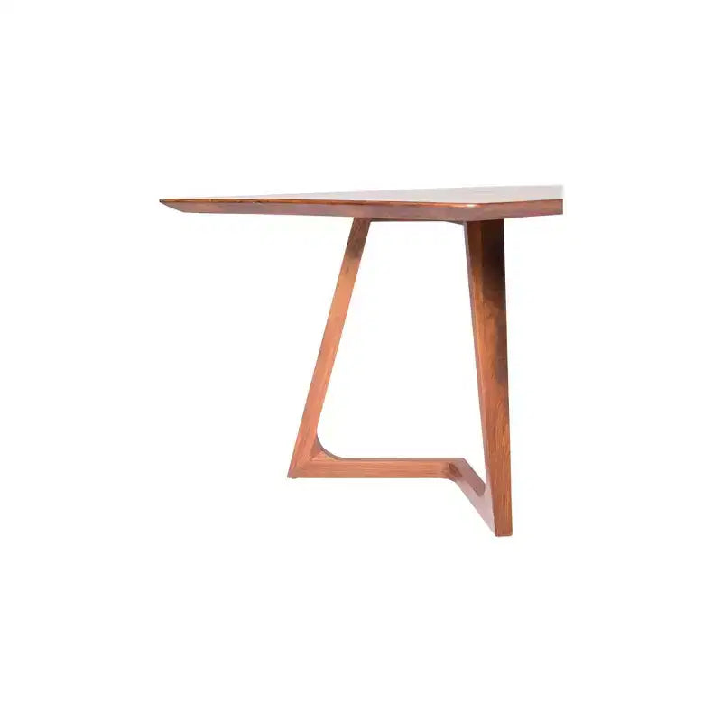 Table de salle à manger rectangulaire en noyer Grizzly Flats - Alder Bay : style moderne, 8 places, piédestal double en bois