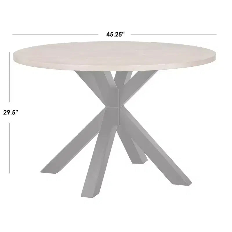 Lifestorey Ensemble de salle à manger 5 pièces Gilcrest Mid-Century Moderne 45,25" rond Noir/Naturel