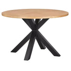 Lifestorey Ensemble de salle à manger 5 pièces Gilcrest Mid-Century Moderne 45,25" rond Noir/Naturel