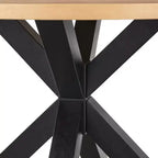 Lifestorey Ensemble de salle à manger 5 pièces Gilcrest Mid-Century Moderne 45,25" rond Noir/Naturel
