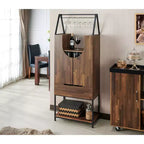 Meuble de rangement pour vins à usages multiples Meluse 24/7 Shop At Home, hickory clair : Buffet de salle à manger élégant, bar et rangement de cave à vin