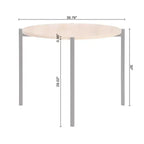 Ensemble de salle à manger Lifestorey 3 pièces Jari rond, moderne du milieu du siècle, chêne/noir