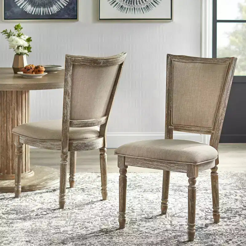 Ensemble de salle à manger rond Isla Pedestal 5 pièces Lifestorey 45,75 po, bois de récupération naturel/gris clair