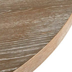Ensemble de salle à manger rond Isla Pedestal 5 pièces Lifestorey 45,75 po, bois de récupération naturel/gris clair