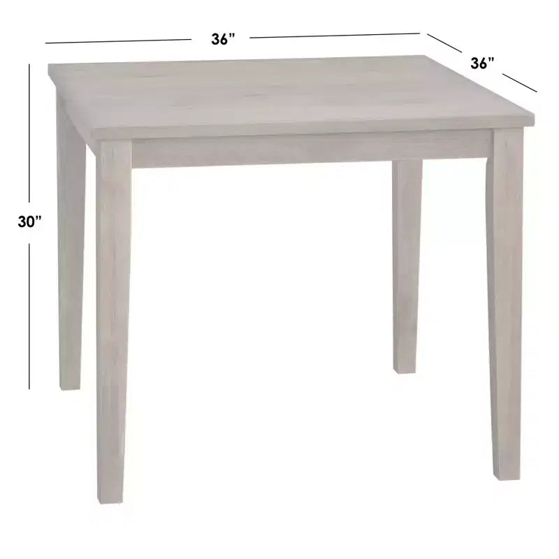 Buylateral Ensemble de salle à manger carré 3 pièces 36 po Halsted Farmhouse Driftwood