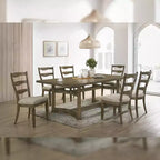 Table de salle à manger Parfield 88" en chêne vieilli - Acme Furniture : Noyer vieilli, 6 places