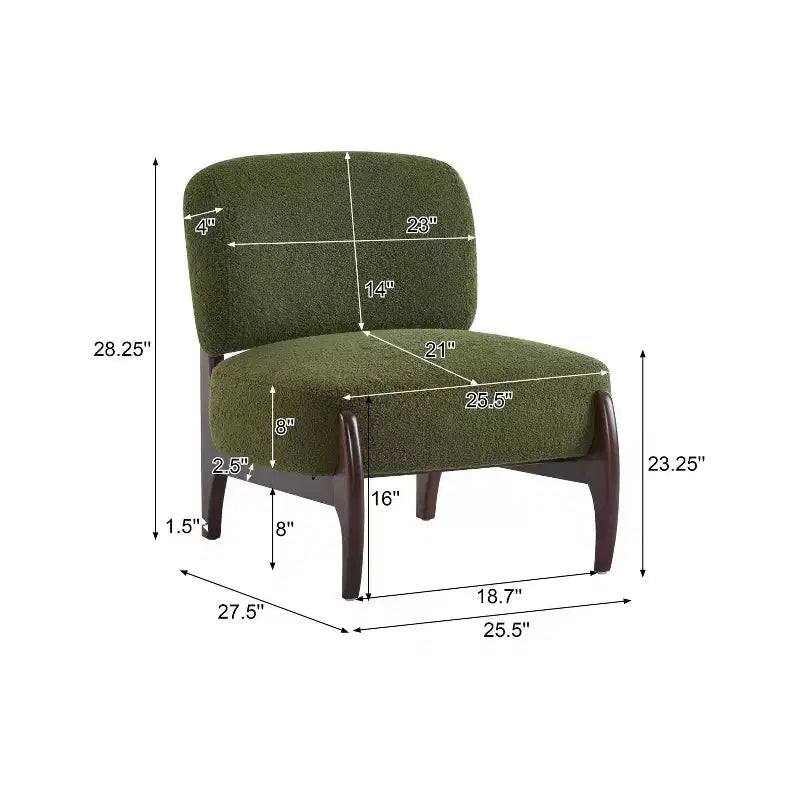 Christopher Knight Home Lot de 2 fauteuils d'appoint Landon modernes en hévéa tapissés de bouclé vert