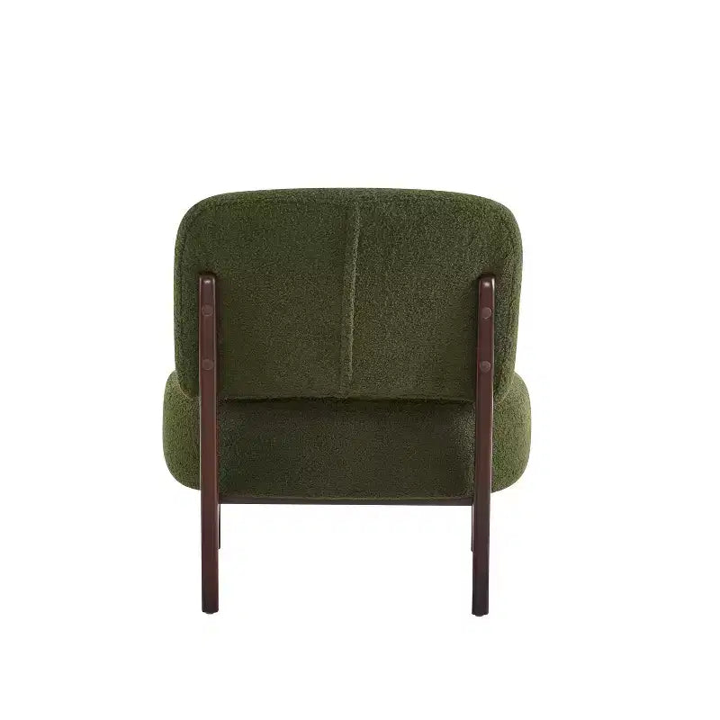 Christopher Knight Home Lot de 2 fauteuils d'appoint Landon modernes en hévéa tapissés de bouclé vert