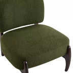 Christopher Knight Home Lot de 2 fauteuils d'appoint Landon modernes en hévéa tapissés de bouclé vert