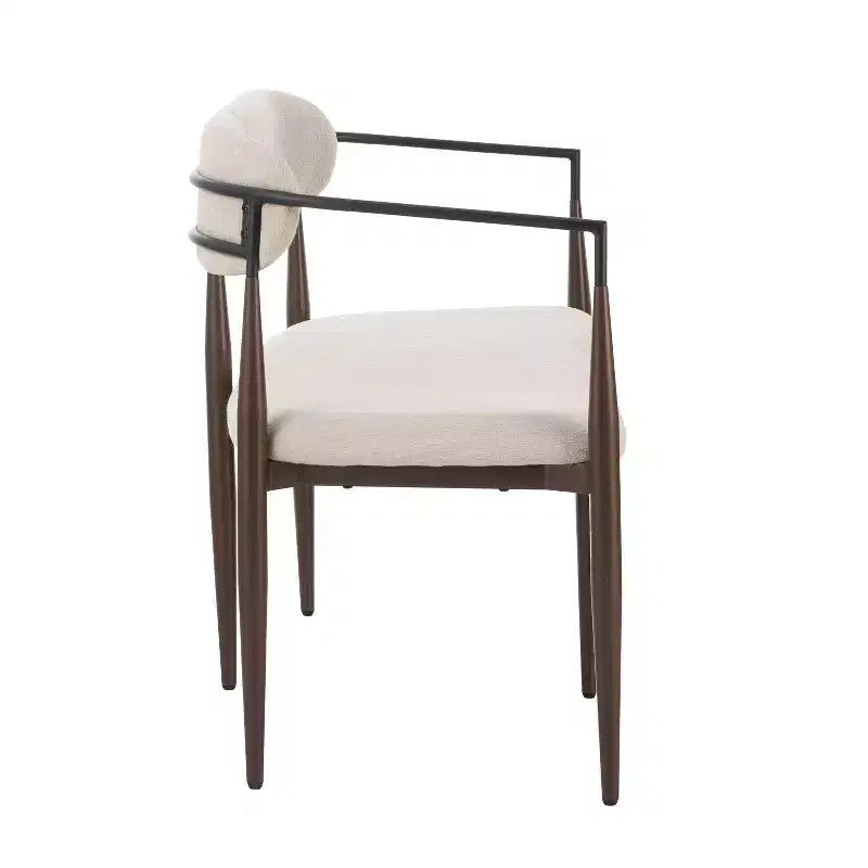 Causeuse moderne Christopher Knight Home Piper de 140 cm en fer avec dossier incurvé ouvert, couleur café/noir