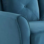 Causeuse Harper en velours bleu Lifestyle Solutions