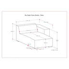 WyndenHall Biggs Module Chaise Droite Gris Pâle