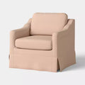 Detailed Slope Arm Slipcover Swivel Accent Chair Performance Fabric Blush - Threshold™ designed with Studio McGee; Assembly Required