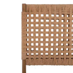 Linon Lot de 2 chaises pliantes modernes du milieu du siècle à dossier tissé Valley et siège rembourré naturel
