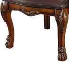 Fauteuil d'appoint Acme Furniture 21" Dresden Chêne cerisier PU : Rembourrage en cuir, Cadre en bois, Aucun assemblage requis