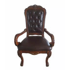 Fauteuil d'appoint Acme Furniture 21" Dresden Chêne cerisier PU : Rembourrage en cuir, Cadre en bois, Aucun assemblage requis
