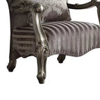 Chaise Versailles avec 1 coussin Velours/Finition Platine Vieillie - Acme Furniture